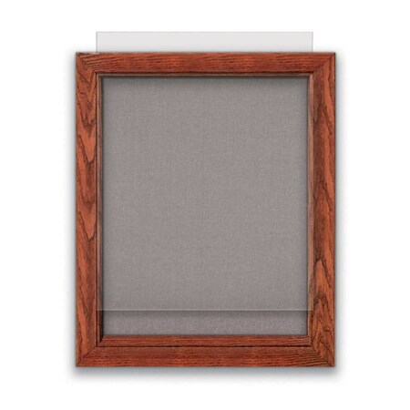 United Visual Products Indoor Enclosed Combo Board, 72"x36", Bronze Frame/Blue & Cinnabar UVCB7236BZ-BLUE-CINNABA